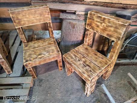 Komplet ogrodowy drewno opalane jodła