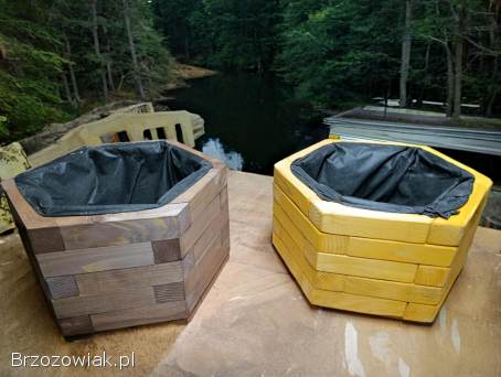 Doniczki drewniane donice