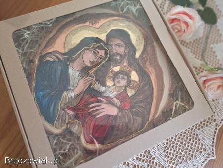 Obraz malowany ręcznie na drewnie