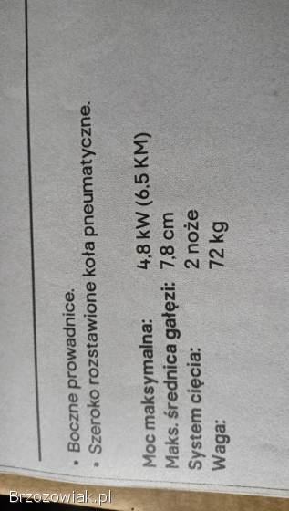 Rozdrabniacz gałezi spalinowy