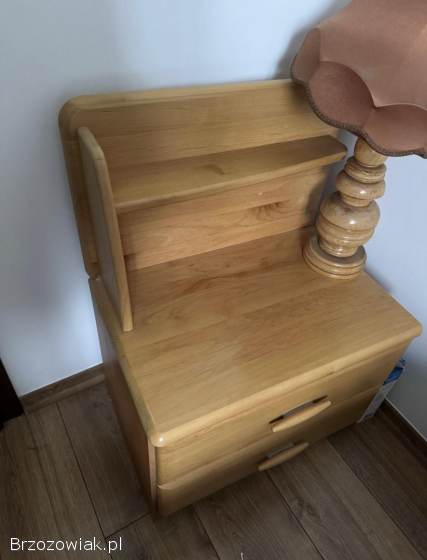 Łóżko z materacem + dwie szafki nocne