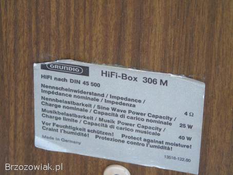 Monitory Grundig Box 306 M Vintage HiFi.  DOSTAWA