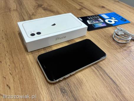 Okazja!  Iphone 11 -  Biały! !  Gwarancja!  Bateria 100 Jak Nowy!
