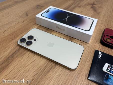 Okazja!  Iphone 14 Pro Max!  Złoty!  Super stan!  Kondycja Bat 100!