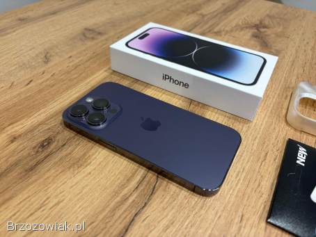 Okazja!  Iphone 14 Pro -  Deep Purple!  Super Stan!  Kondycja Bat 100!