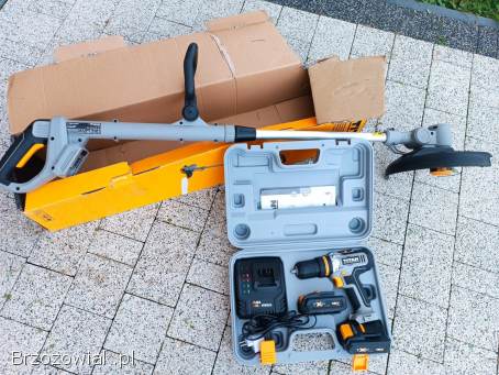 Podkaszarka i wkrętarka z udarem 2 akumulatory