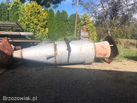 Cyklon silos separator odpylający trociny regranulat zbiornik odciąg