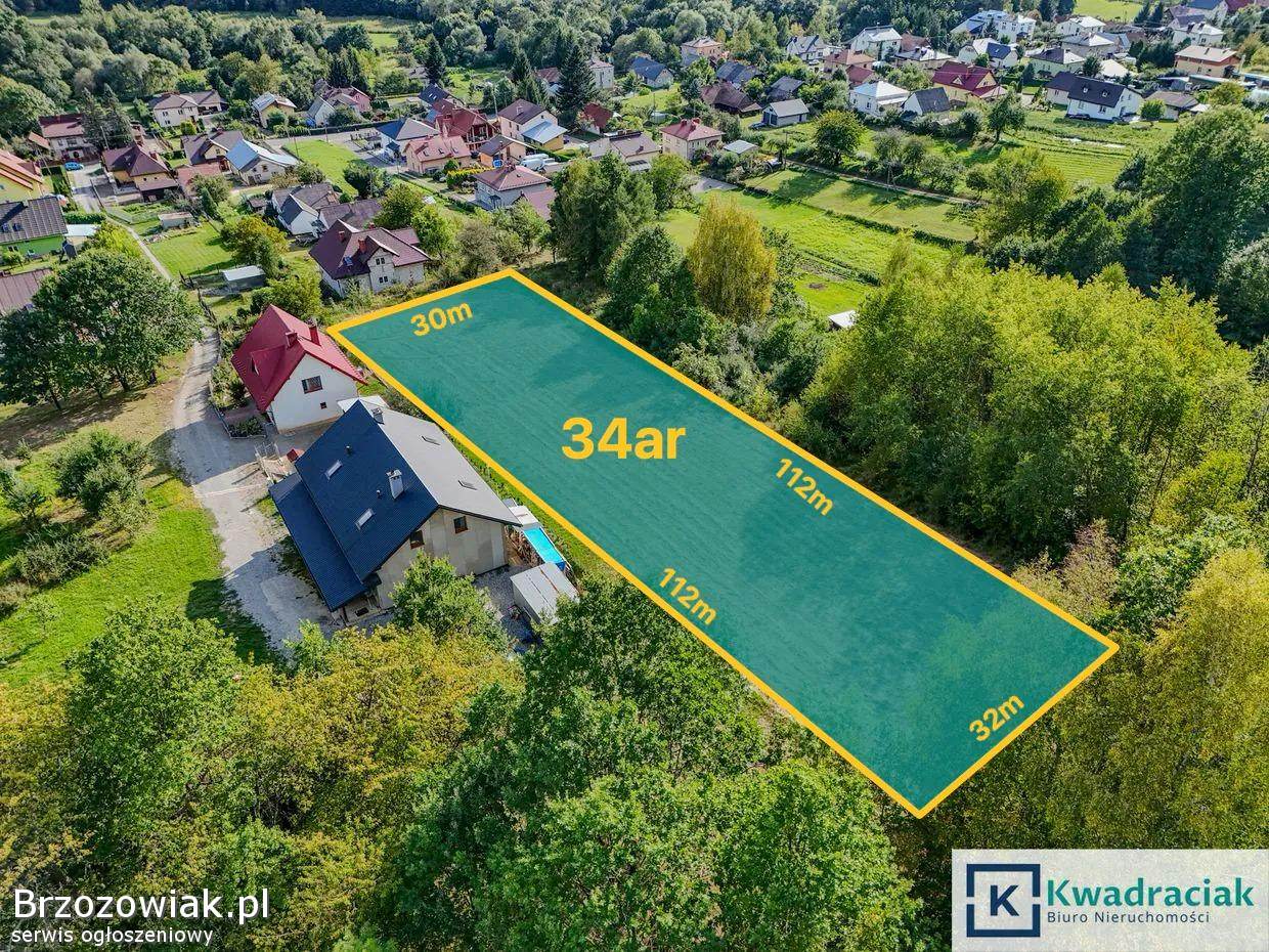 Krościenko Wyżne – widokowa działka budowlana 34ar