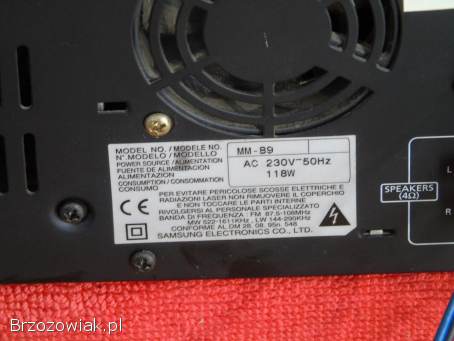 Wieża Samsung MM-B9 kolumny CD AUX radio RDS.  DOSTAWA