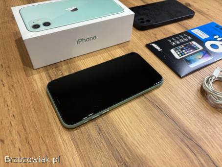Okazja!  Iphone 11 -  Zielony!  128GB!  Gwarancja!  Super Stan!  Bat 100