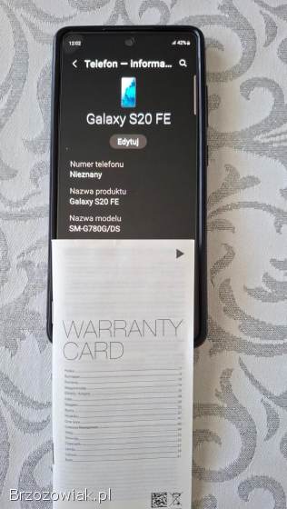 Sprzedam smartfon Samsung Galaxy S20FE
