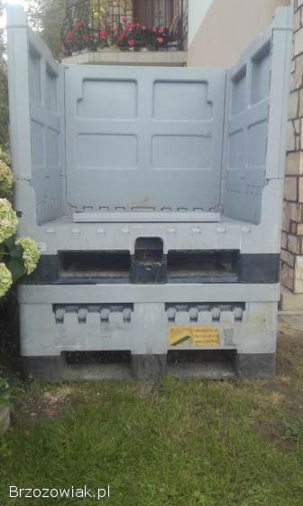 Skrzyniopaleta paletopojemnik box skladany gruby plastik